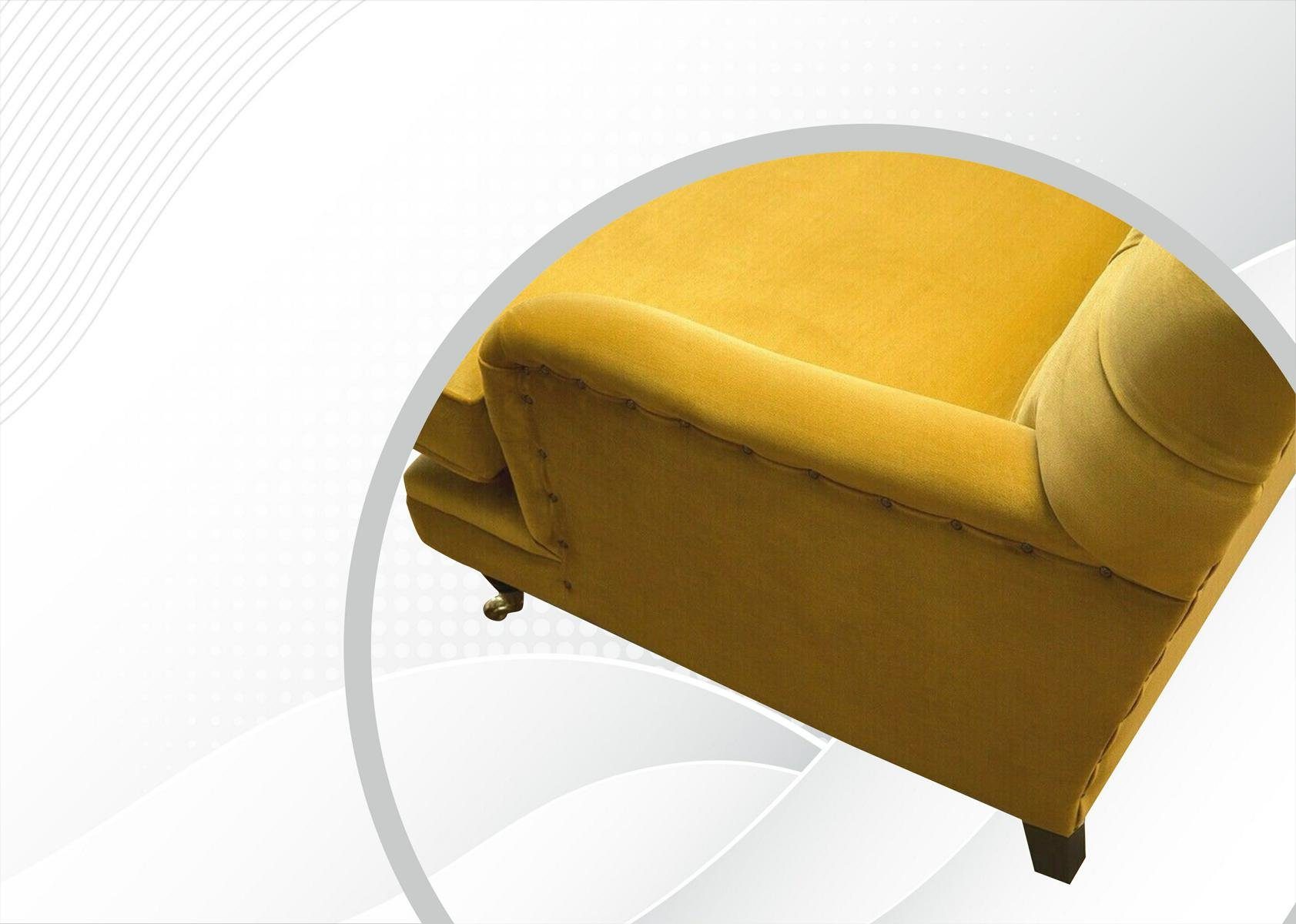 Chesterfield Sitzer Knöpfen. Rückenlehne mit 3 190 JVmoebel Chesterfield-Sofa, Couch Die Design cm, Sofa