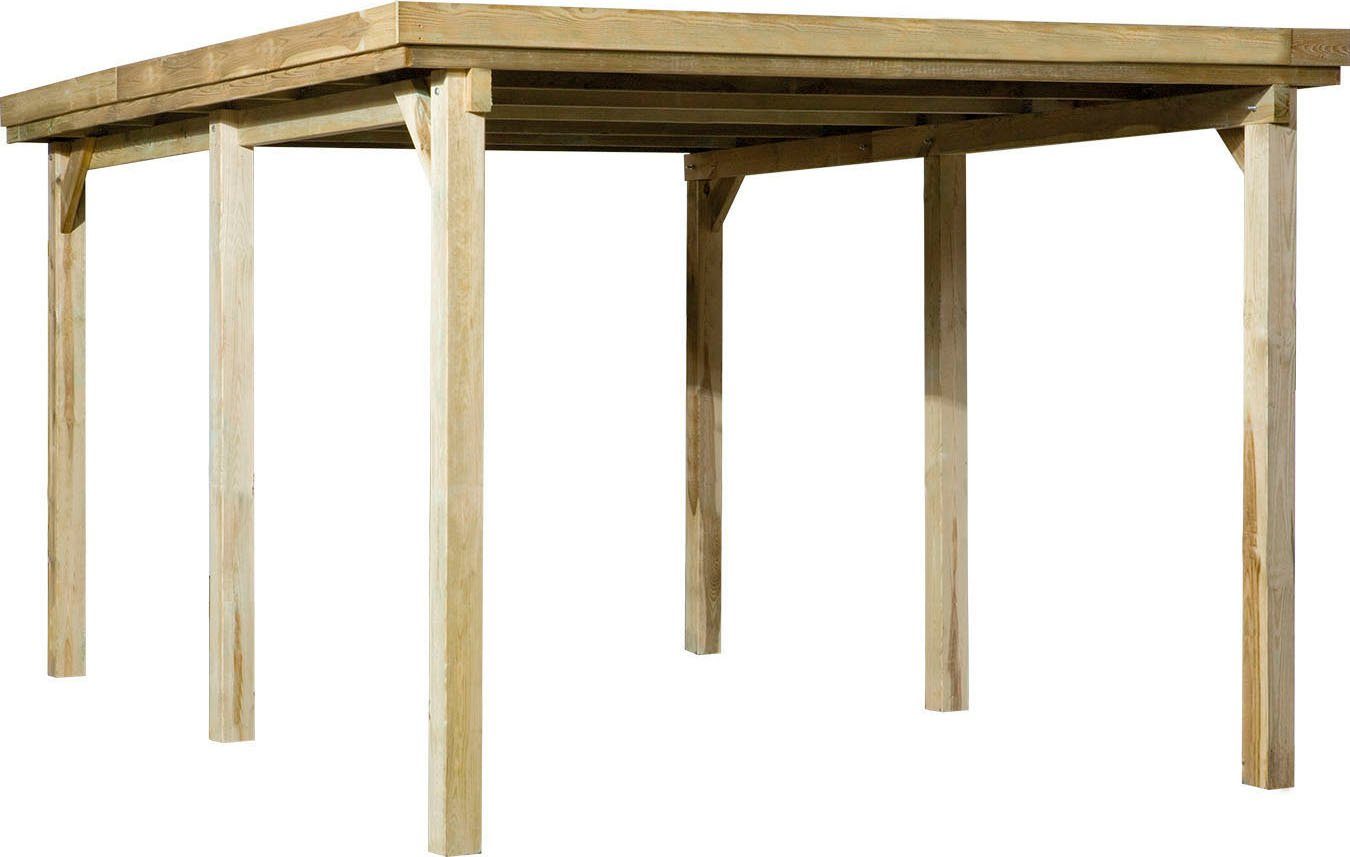 weka Einzelcarport "617 Gr.1" aus kesseldruckimprägniertem Kiefernholz, BxT: 322x512 cm, 215 cm Einfahrtshöhe
