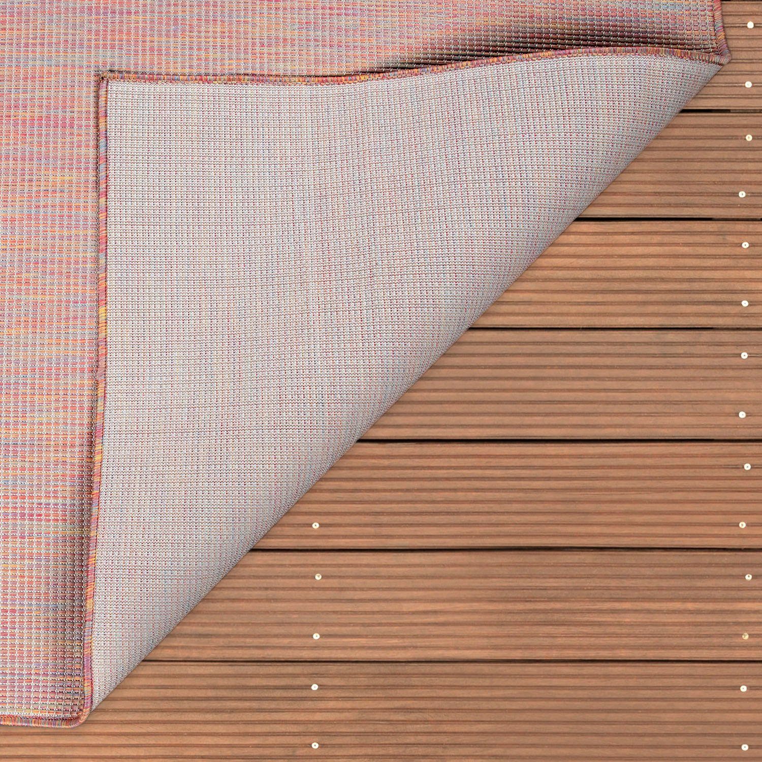 Flachgewebe, In- geeignet Teppich-Läufer, Läufer 4 mm, mehrfarbig Home, Höhe: Paco rechteckig, Outddor und Sonset,