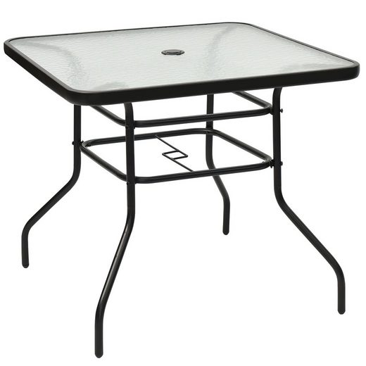 COSTWAY Bistrotisch »Gartentisch, Glastisch, Beistelltisch«, mit