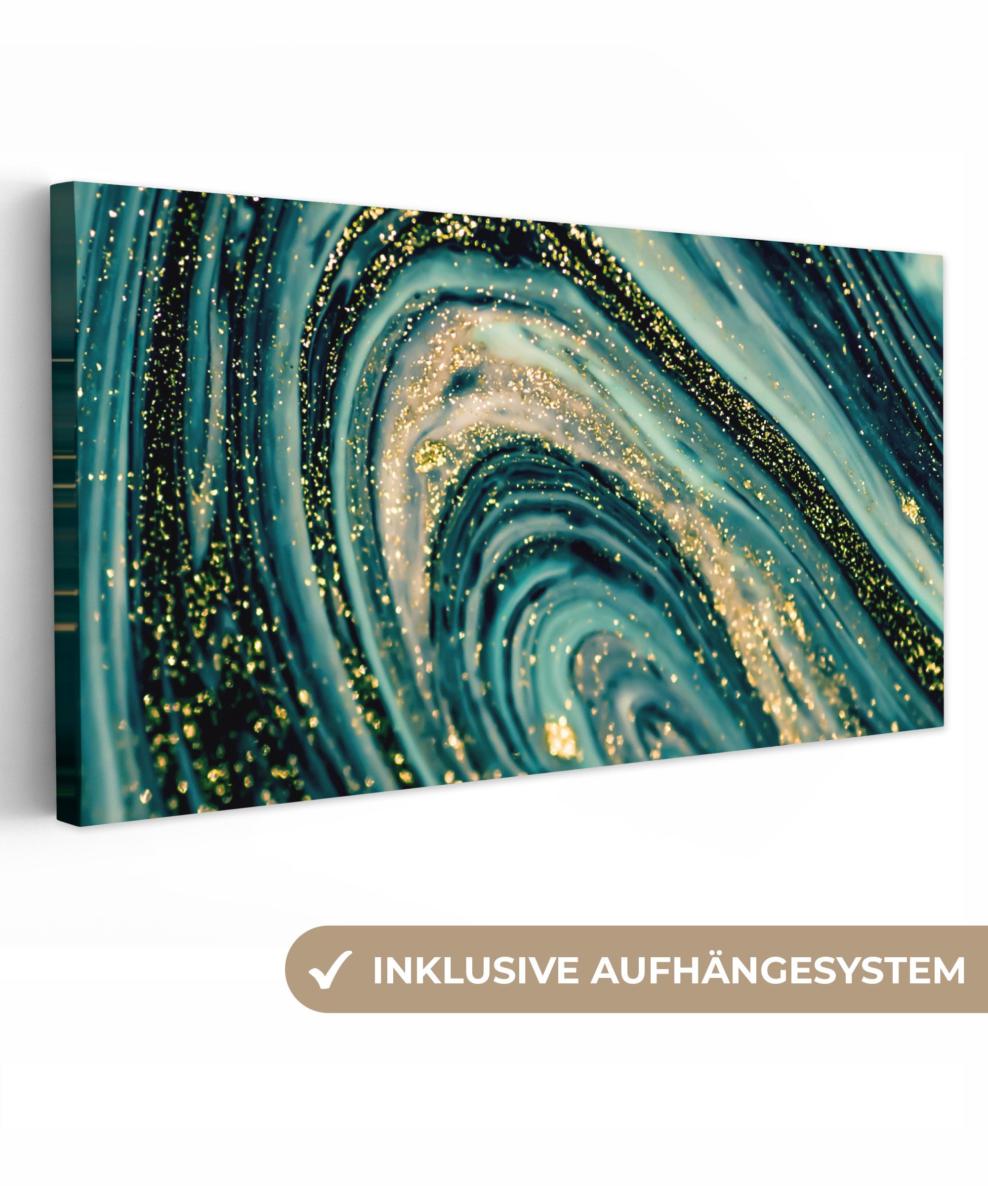 OneMillionCanvasses® Leinwandbild Panorama Marmoroptik - Luxus günstig online kaufen