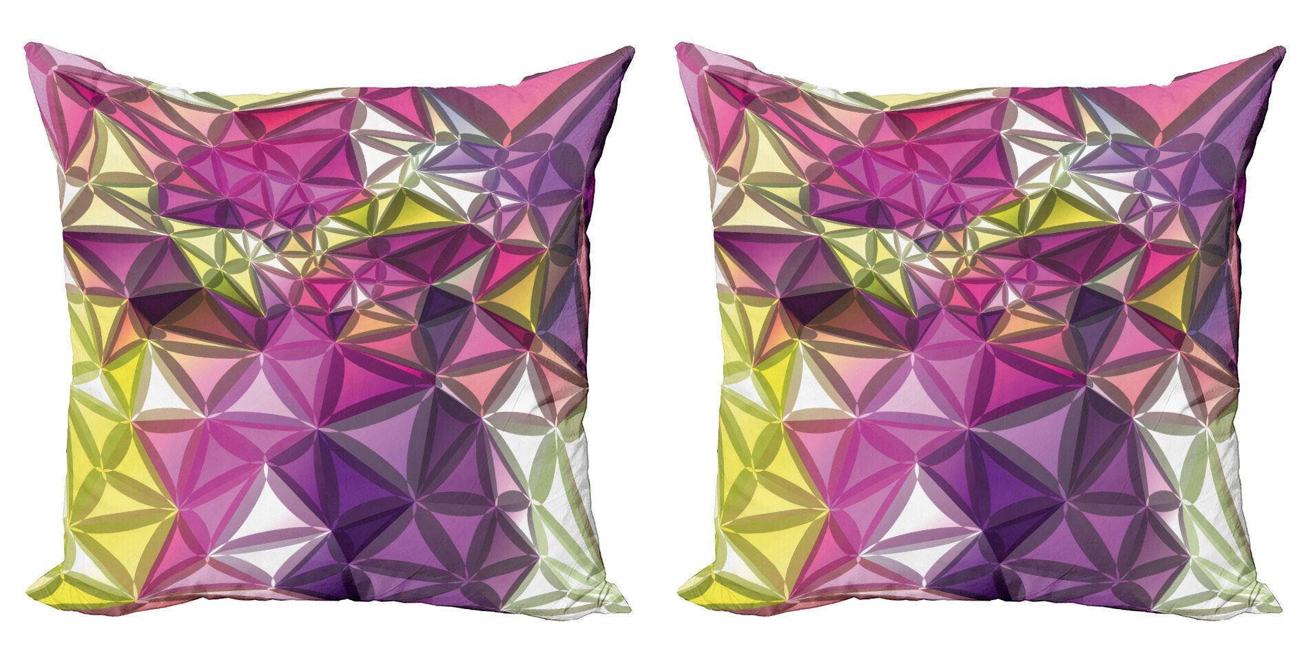 geometrische Abstrakt Stück), Abakuhaus Doppelseitiger (2 Kissenbezüge Modern Digitaldruck, Accent Diamant
