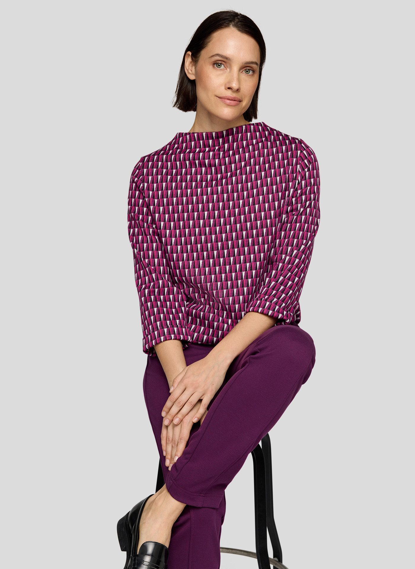 Rabe 3/4-Arm-Shirt mit grafischem Muster günstig online kaufen