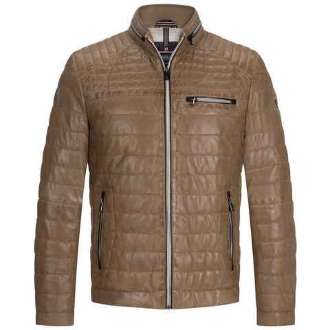 Milestone Lederjacke Leder-Steppjacke Terenz