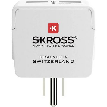 SKROSS Länderreiseadapter Europe to USA mit 2 x USB Reiseadapter