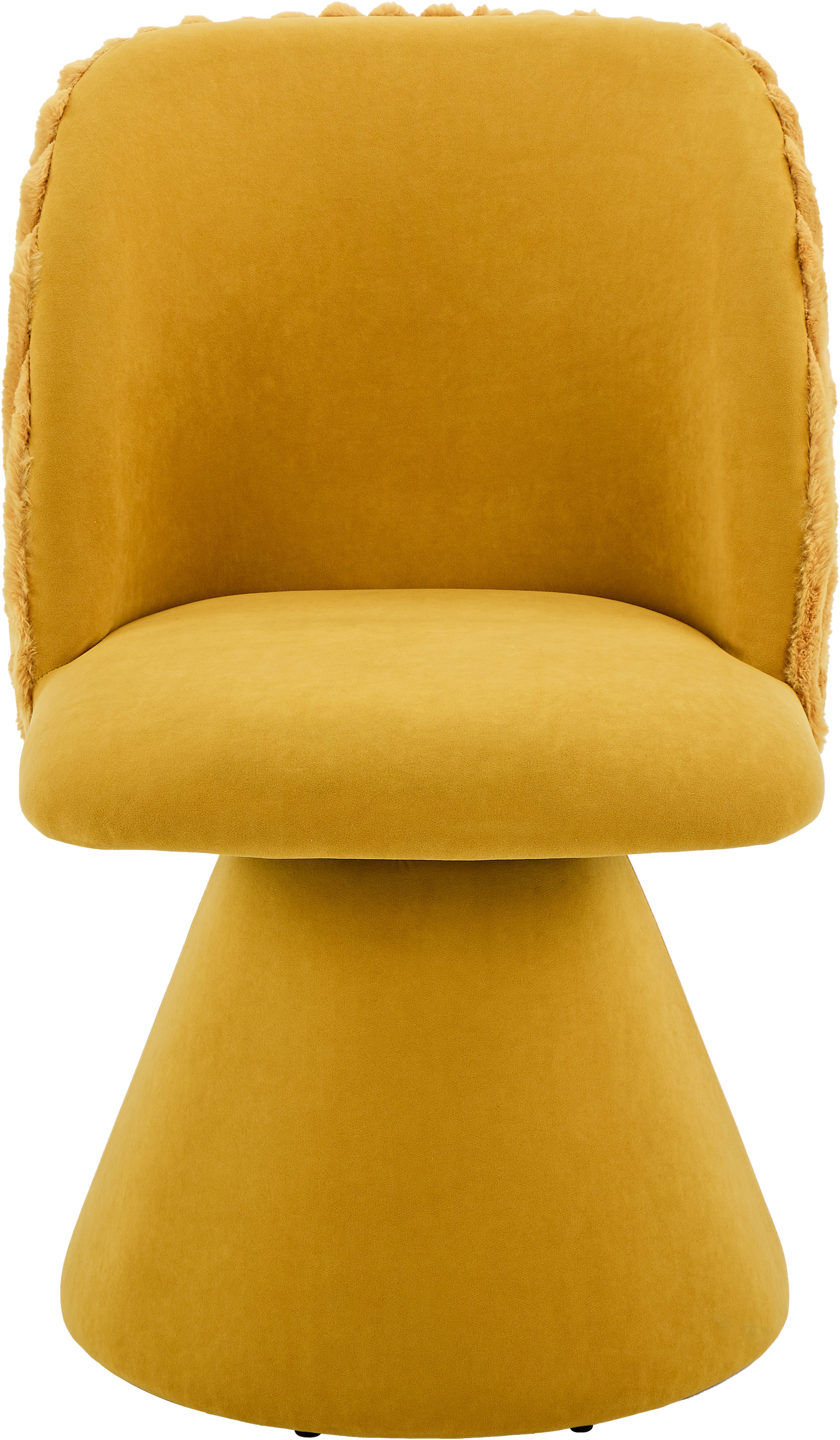 HELA Esszimmerstuhl BARI I Drehstuhl (Set, 1 St), 360° drehbar, Polsterfuß, Materialkombi, Außen Felloptik Innen Velvet