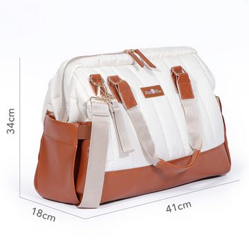 MILK&MOO Wickeltasche Milk&Moo Wickeltasche Auslaufsicher Baby Reisetasche Beige (1-tlg)