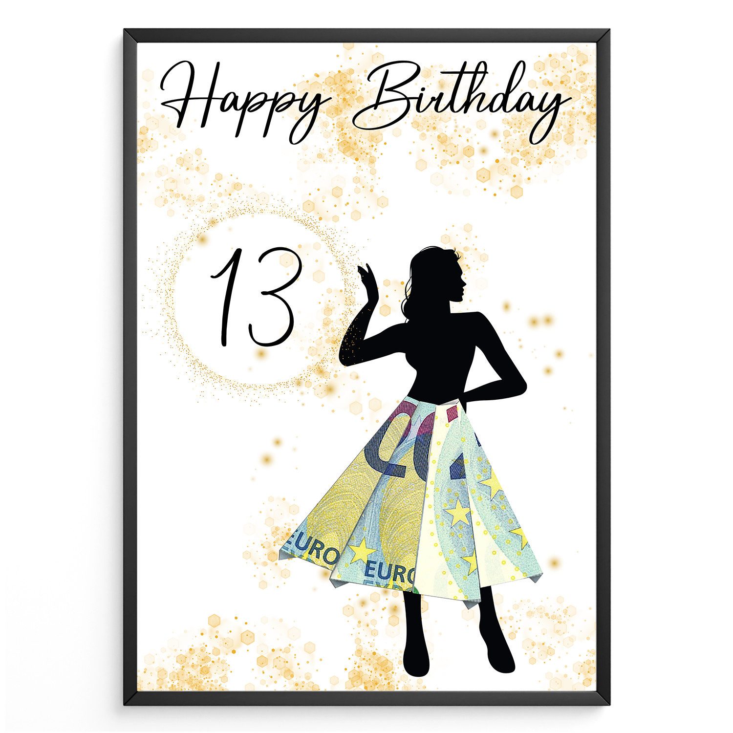 Tigerlino Poster Geburtstag Frauen Freundin Geldgeschenk günstig online kaufen