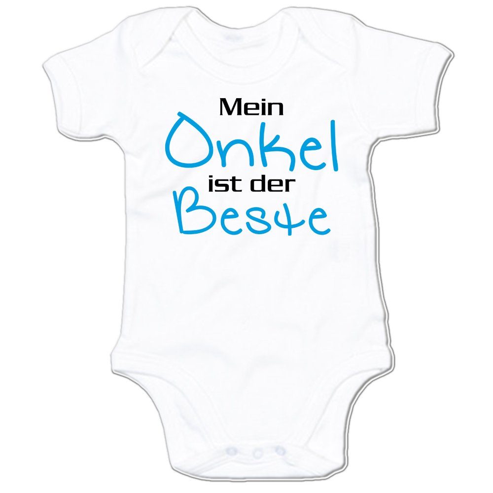 G-graphics Kurzarmbody Mein Onkel ist der Beste Baby Body mit Spruch / Motiv / Aufdruck • für/von Tante & Onkel