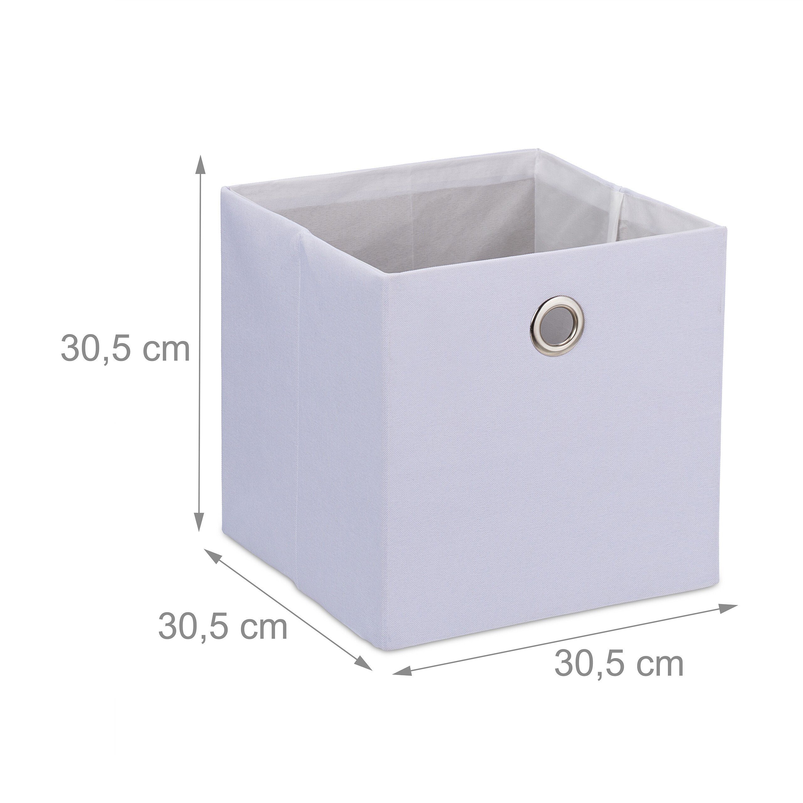 relaxdays Aufbewahrungsbox im 2er Set, weiß