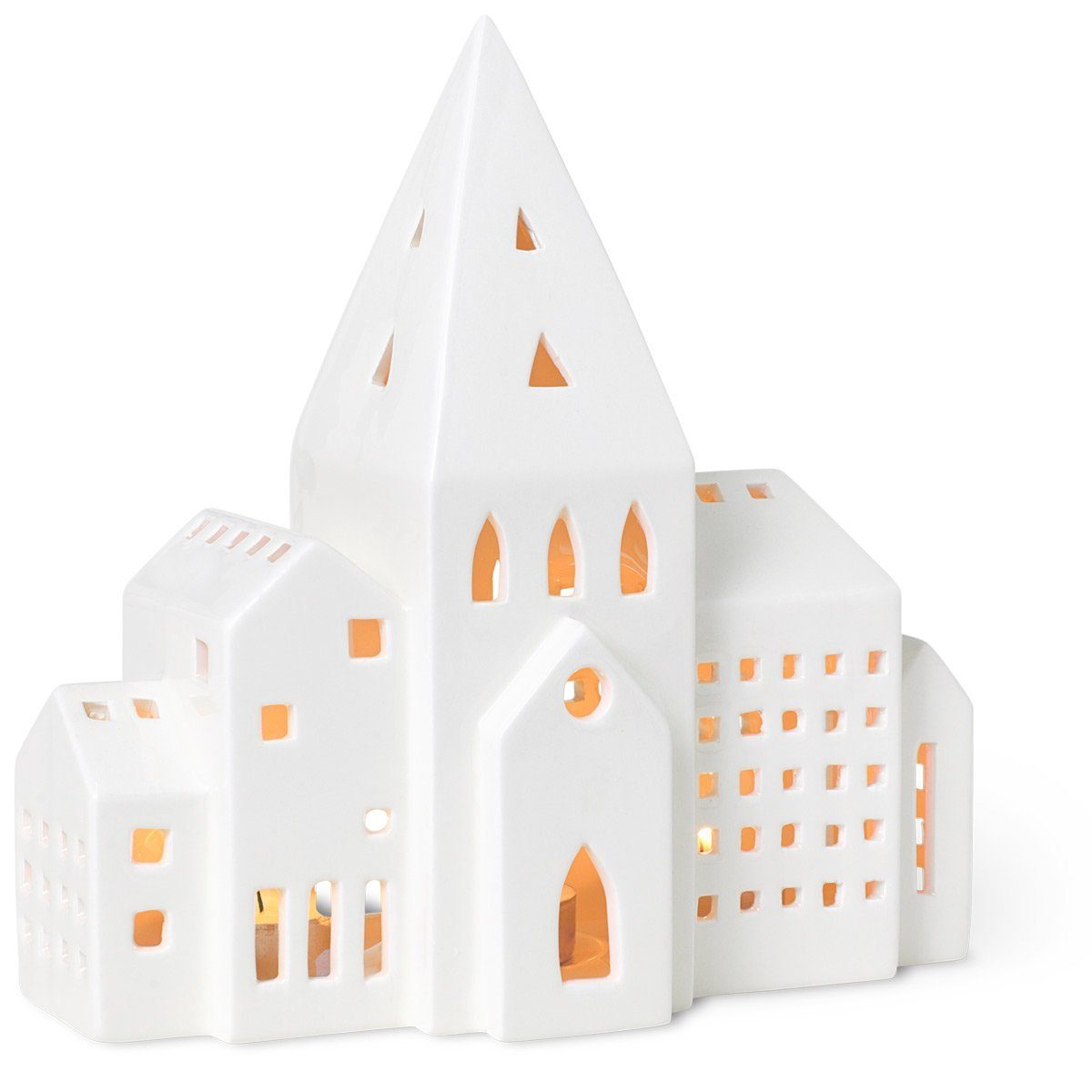 Kähler Teelichthalter Lichthaus Urbania City; Teelichthaus aus Keramik