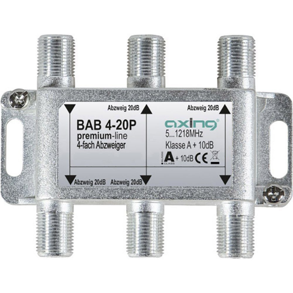 Axing BAB 4-20P Kabel-TV Abzweiger 4-fach 5 - 1218 MHz TV-Kabel