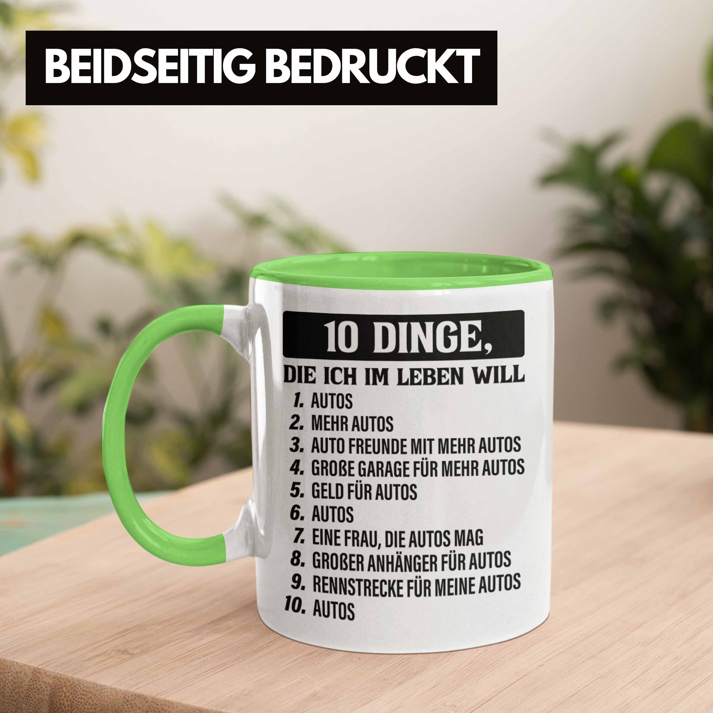 Männer Auto Autotuner Kaffeetasse Tasse Autofan - Tasse Geschenkidee Autoliebhaber für Geschenke Grün Tasse Tuner Trendation Trendation