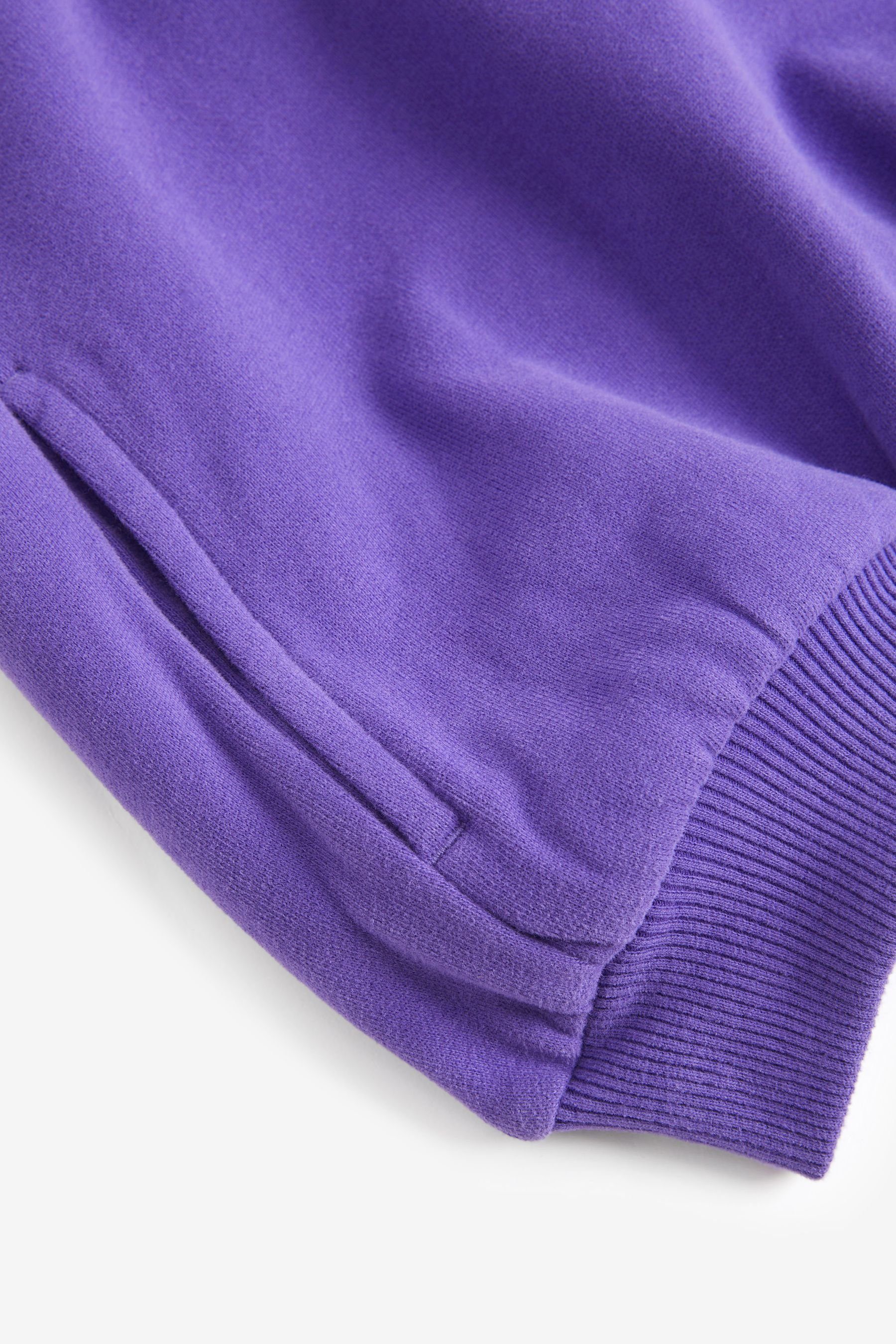 (1-tlg) Longsweatshirt Kapuzensweatshirt Langes Next Purple