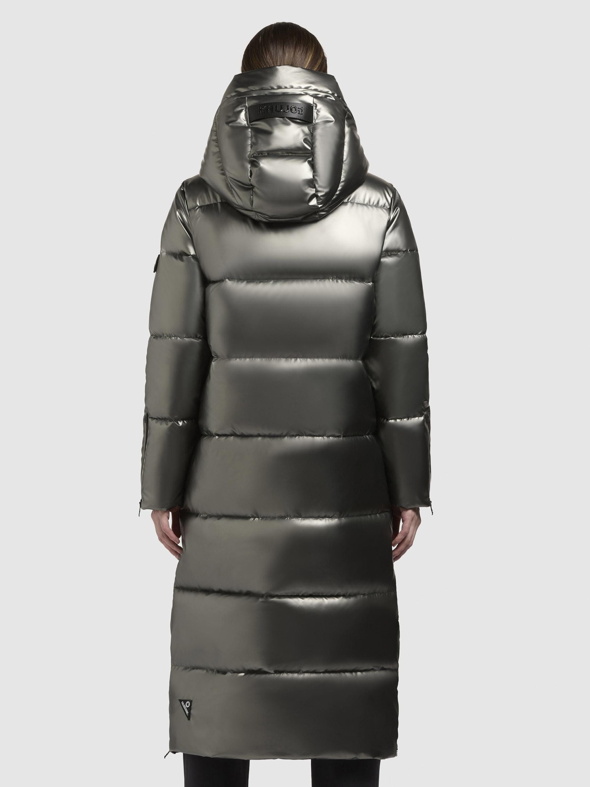 khujo Steppmantel Hedd Shiny-YM Wasserdichter Wintermantel in Shiny-Optik
