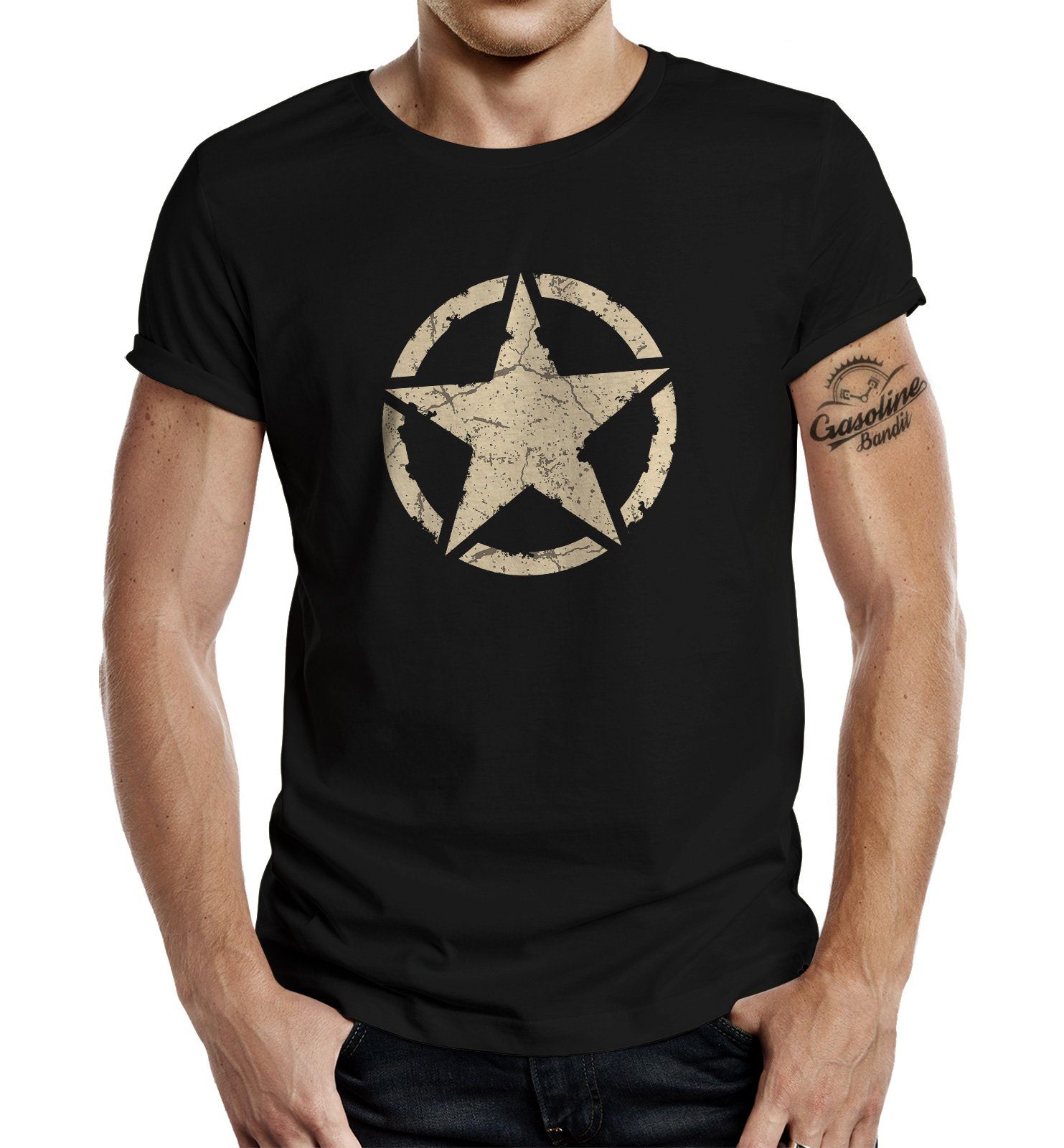 GASOLINE BANDIT® T-Shirt für den US-Army Fan: Vintage Star
