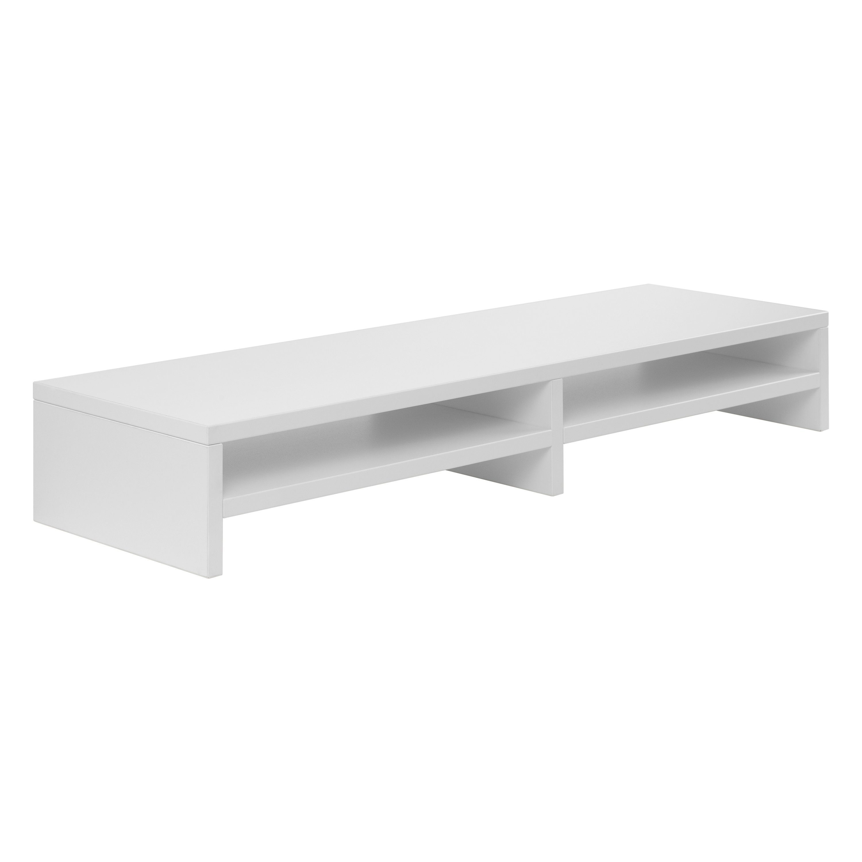 boho office® Schreibtischaufsatz, Monitoraufsatz in Lichtgrau - 100 x 15 x 29 cm