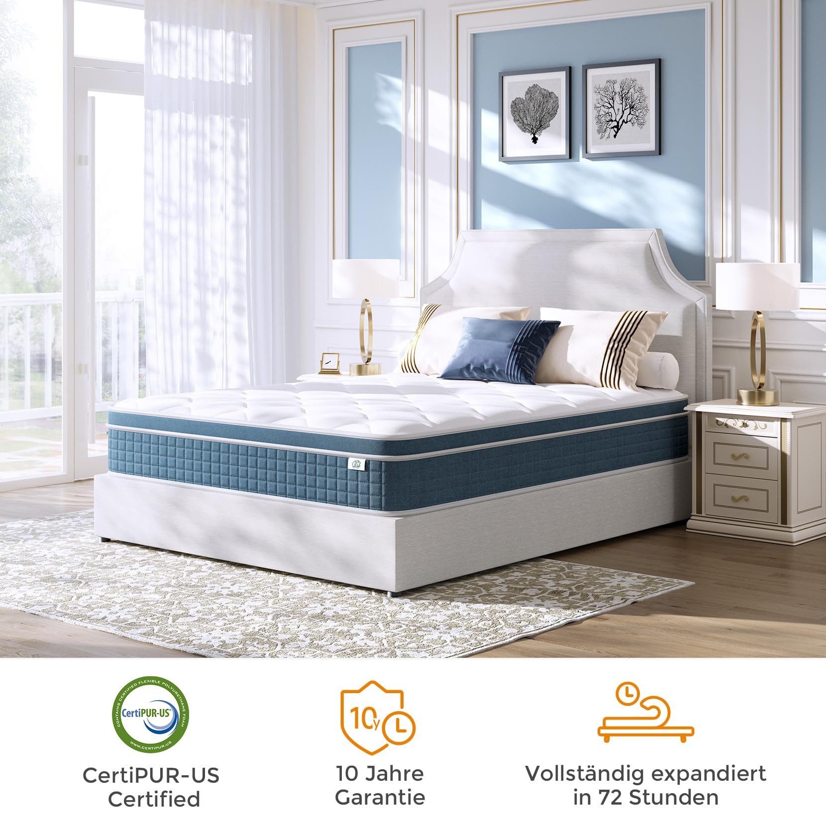 Boxspringmatratze 7 Zonen Matratze Taschenfederkernmatratze Öko-Tex Zertifi günstig online kaufen