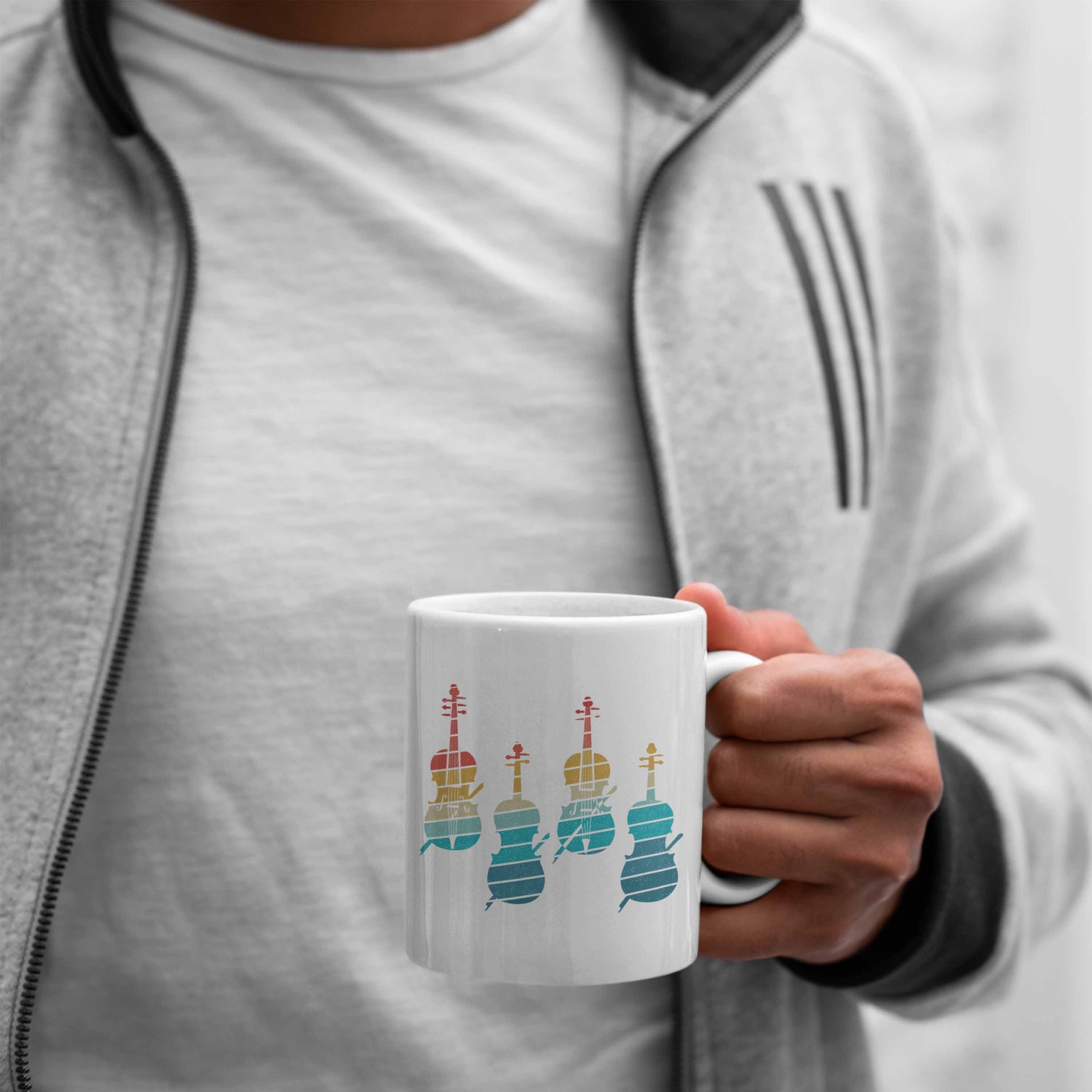 Kaffee-Becher Trendation Weiss Tasse Tasse Geigenspieler Graf Geschenk Geigen Geigenspielerin