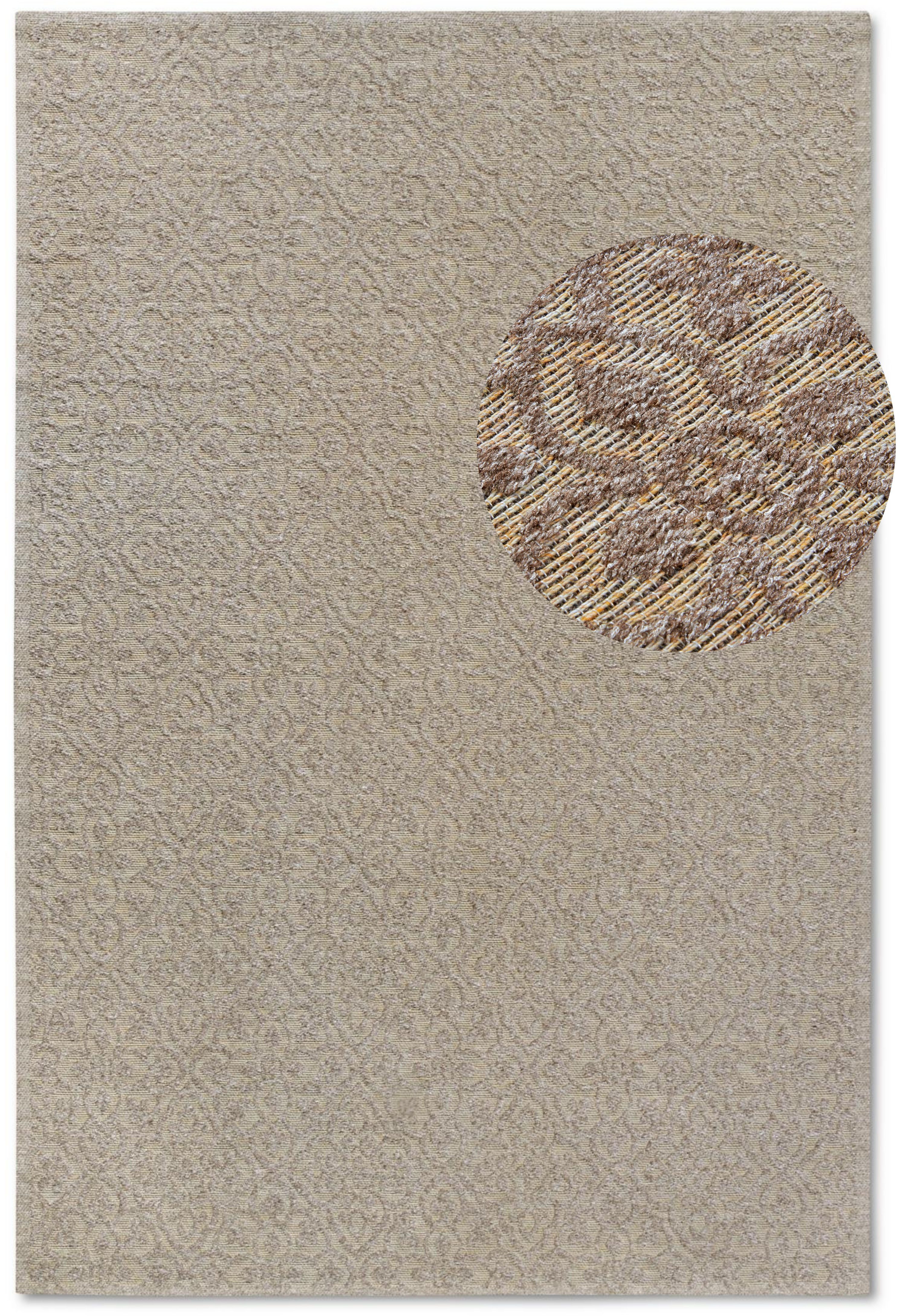 Villeroy & Boch Outdoorteppich Julie, rechteckig, Höhe: 4 mm, In-& Outdoor, Flachgewebe, wetterfest, Terrasse, Balkon, modern, Trend