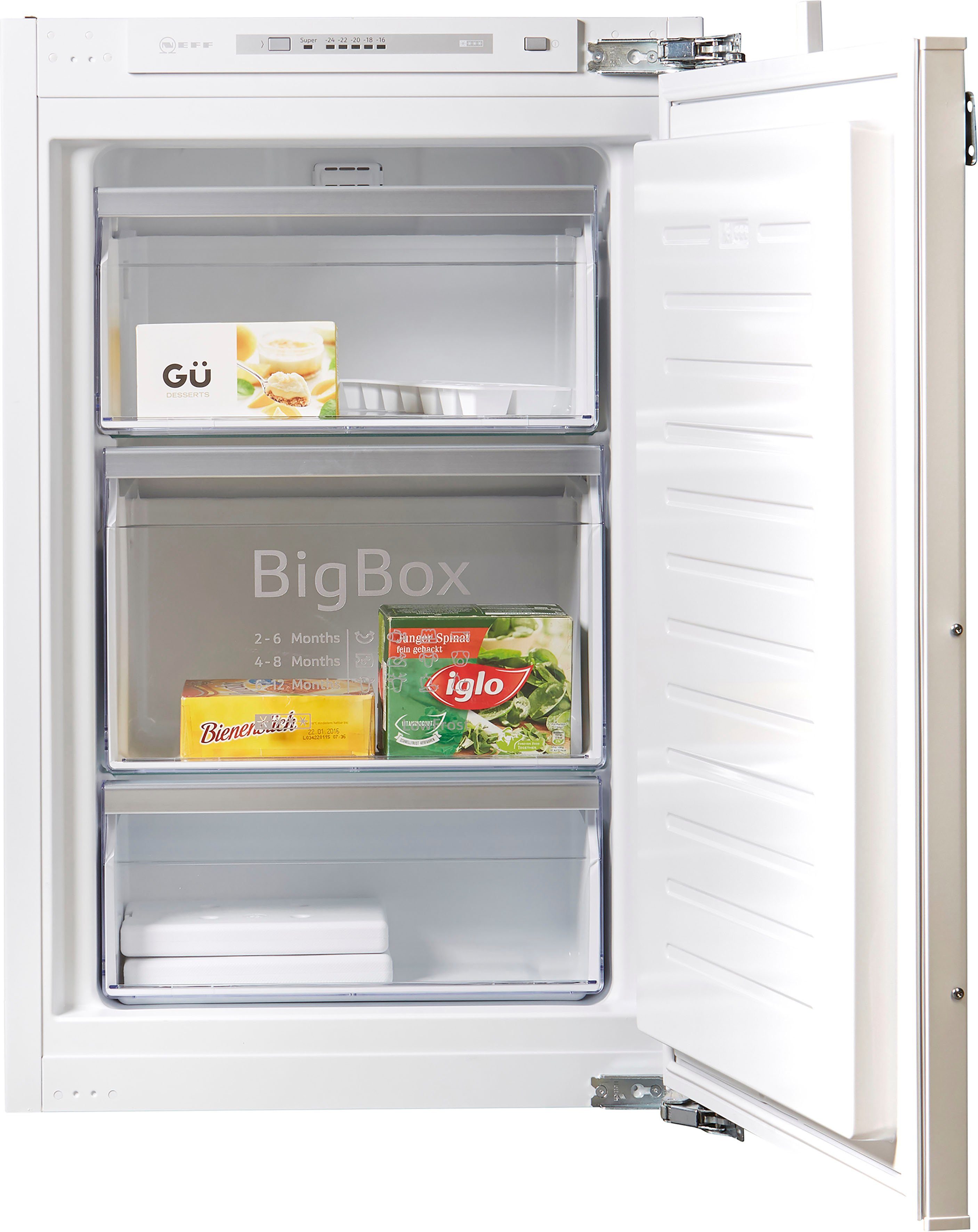 NEFF Einbaugefrierschrank N 50 GI1216DE0, 87,4 cm hoch, 55,8 cm breit, Low Frost: geringere Eisbildung & schnelleres Abtauen