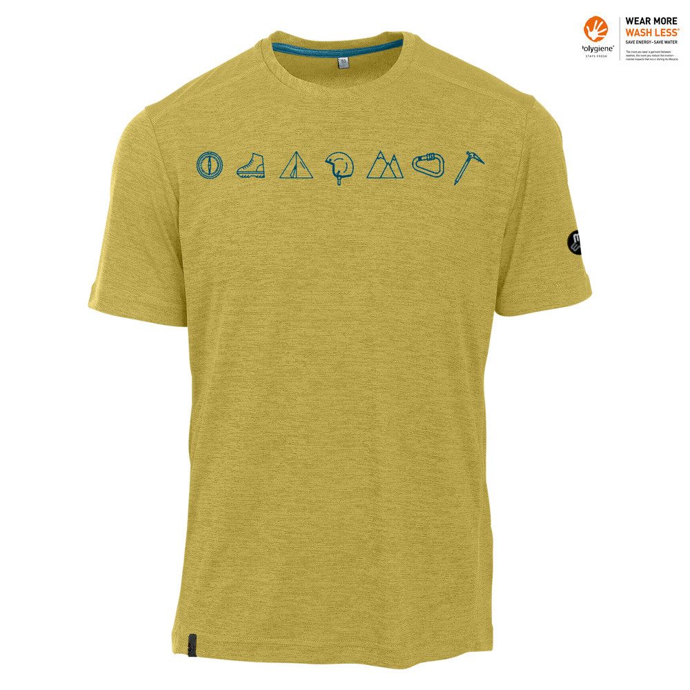 Maul T-Shirt Maul - Grinberg Fresh II schnelltrocknendes Herren T-Shirt, gelb