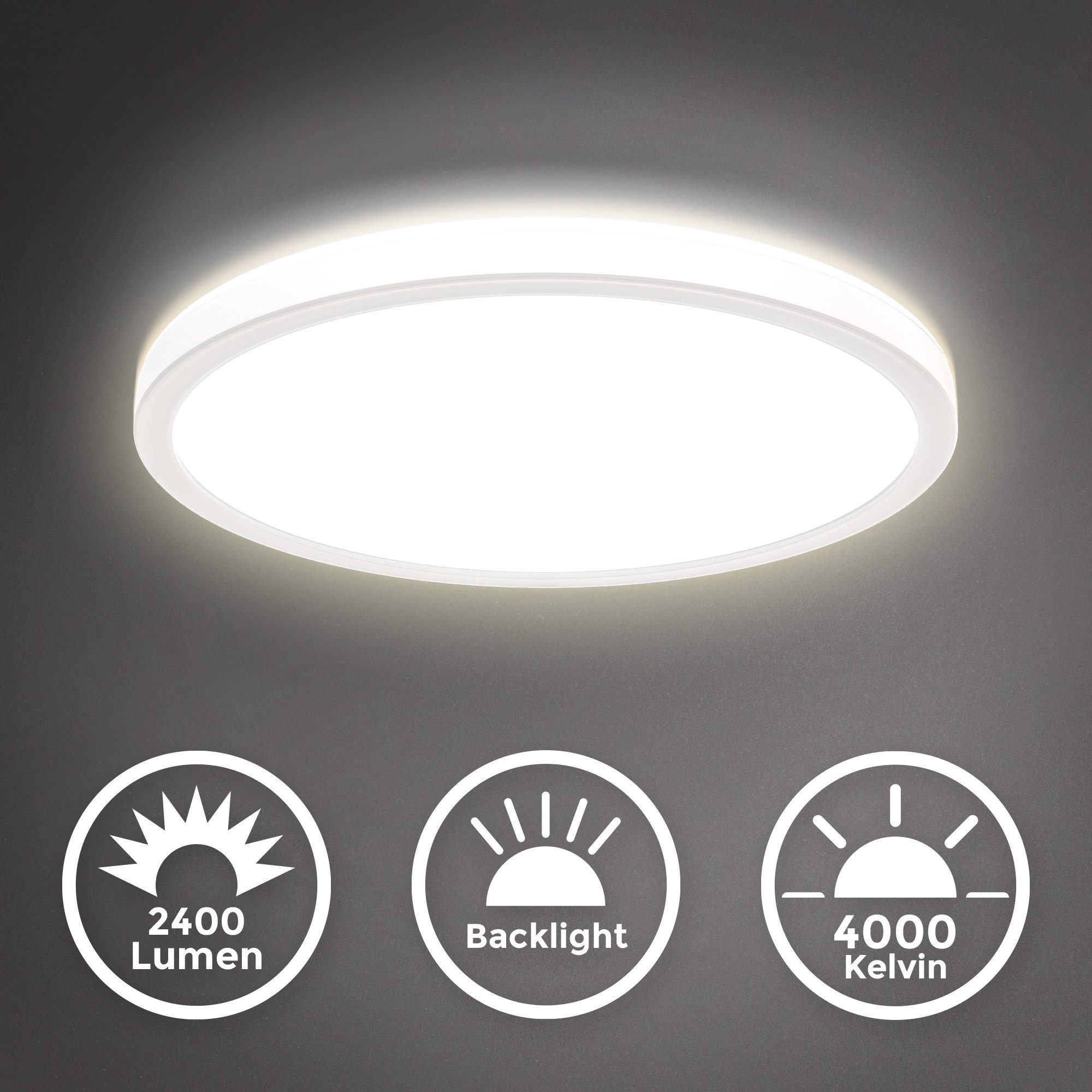 B.K.Licht Deckenleuchte ultra flaches LED Panel günstig online kaufen