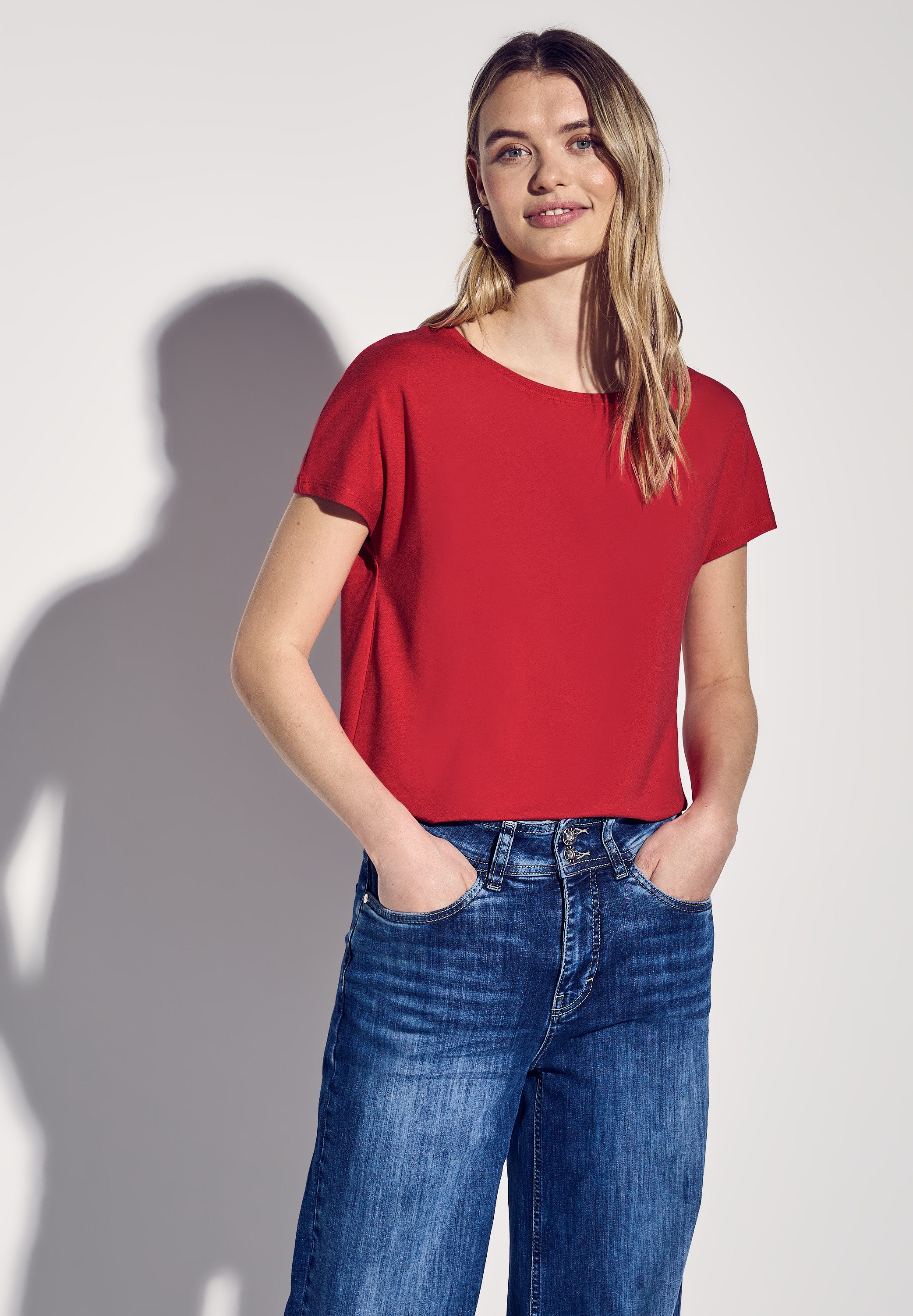 STREET ONE T-Shirt, mit U-Boot-Ausschnitt günstig online kaufen