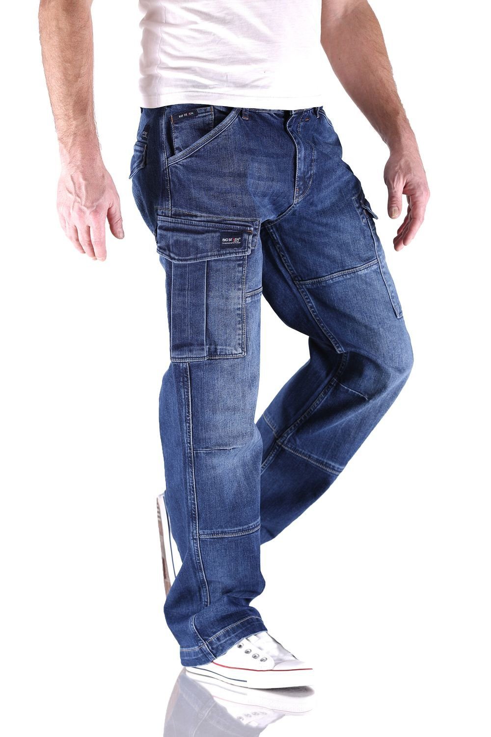Big Seven Cargojeans Big Seven Brian Night Blue Cargo Herren Jeans Hose günstig online kaufen