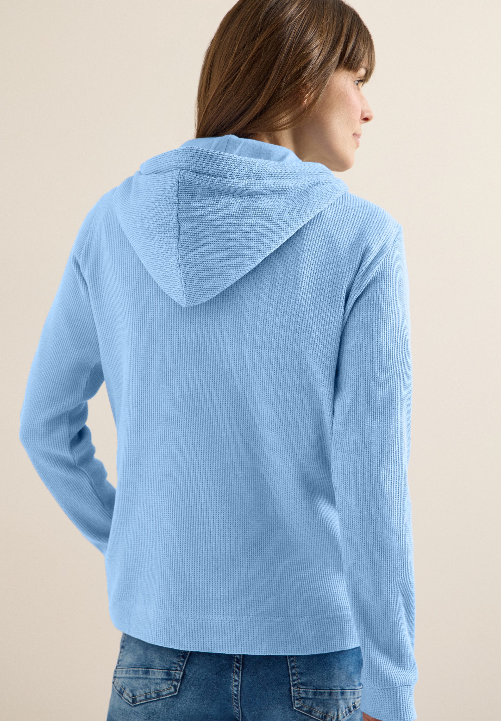CECIL Kapuzensweatjacke mit Kapuze und Taschen