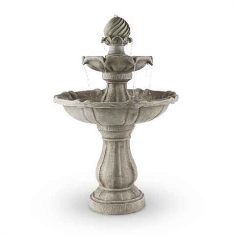 blumfeldt Wasserspiel Vogelsbrunn Solar Springbrunnen, 60 cm Breite, (Set, inkl. Pumpe,Solarpanel;LED-Beleuchtung und Anschlussmaterial), spring zimmer zier brunnen led-beleuchtung terasse solar outdoor