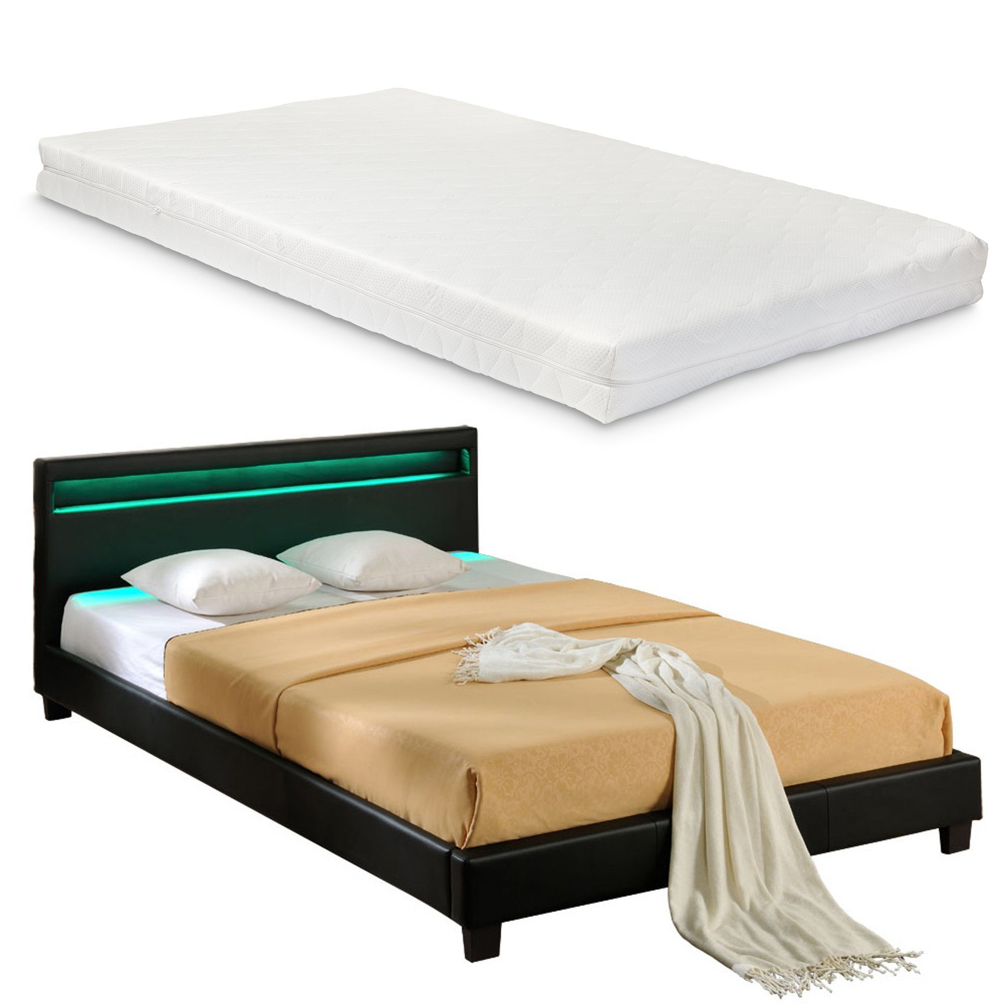 Corium Polsterbett (Bett und Matratze), LED-Bett günstig online kaufen