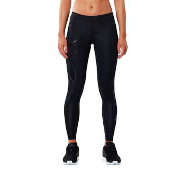 2xU Sporthose Kompressionshose lang Core Compression Tights (1-tlg) Kompressionsunterstützung für Adduktoren, Gesäß, Quadrizeps, Kniesehen und Wadenmuskeln