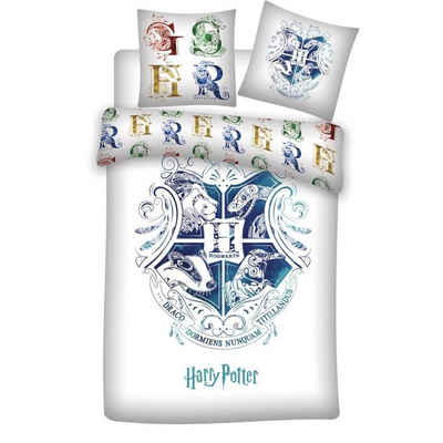 Kinderbettwäsche Harry Potter Hogwarts Bettwäsche Set, Harry Potter, Mikrofaser, 135-140x200 cm Hogwarts