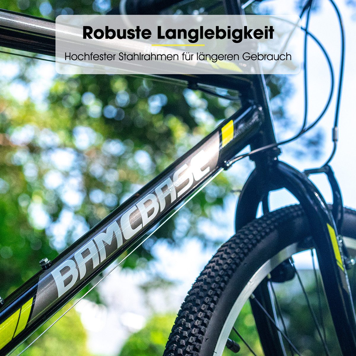 HILAND Mountainbike 24 26 Zoll bike Männer Frauen MTB Fahrrad für Jugend Studenten Pendler, mit V-Bremse, 21 Gang, Federgabel, Hochwertiger Rahmen,Kettenschaltung