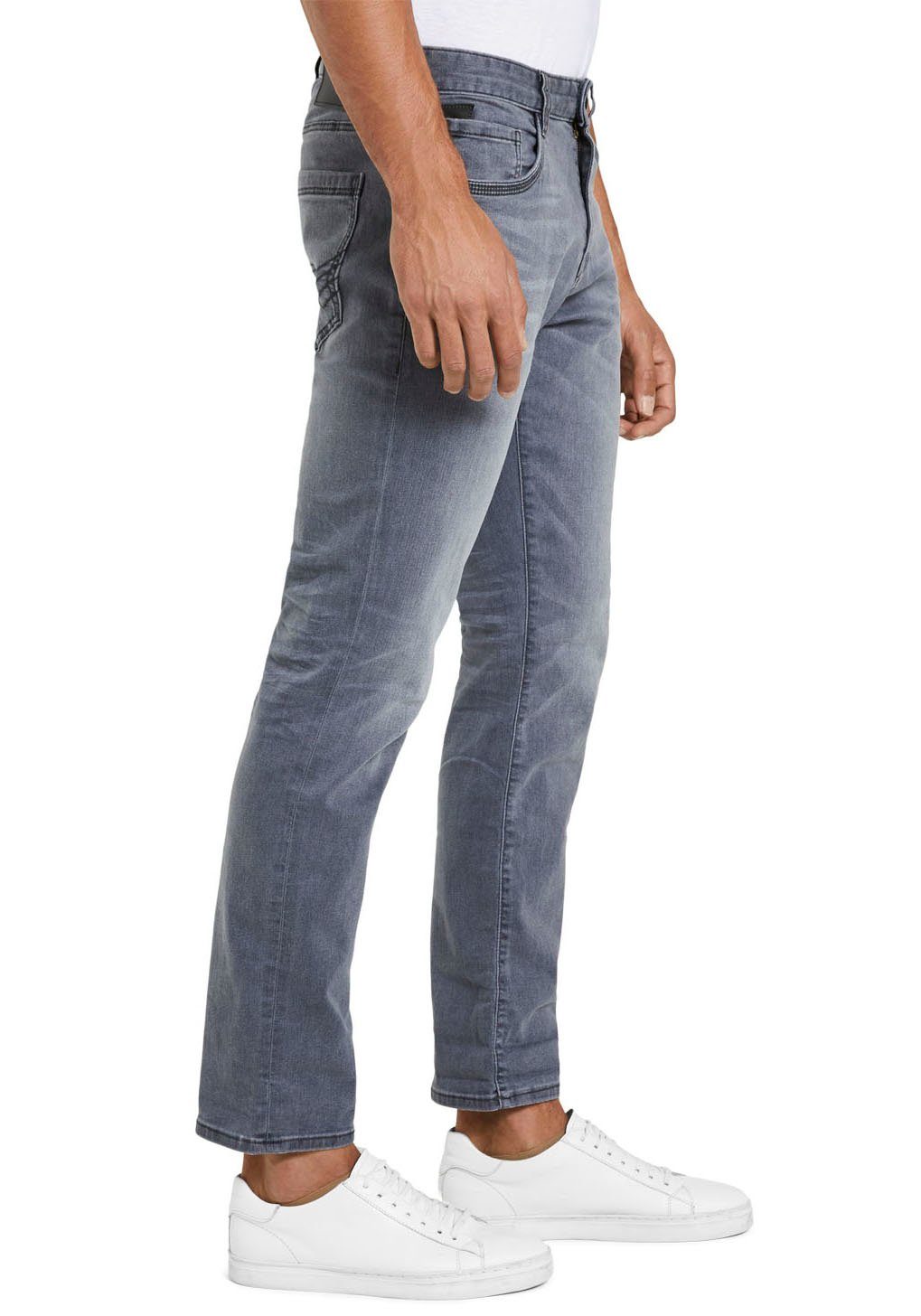 TOM TAILOR 5-Pocket-Jeans Josh mit grey Reißverschluss denim