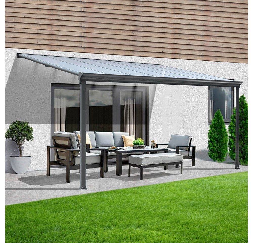 Thumbnail - HOME DELUXE Terrassendach Terrassenüberdachung SOLIS Grau, BxT: 312.00x303.00 cm, Bedachung Doppelstegplatten, Ständer u...