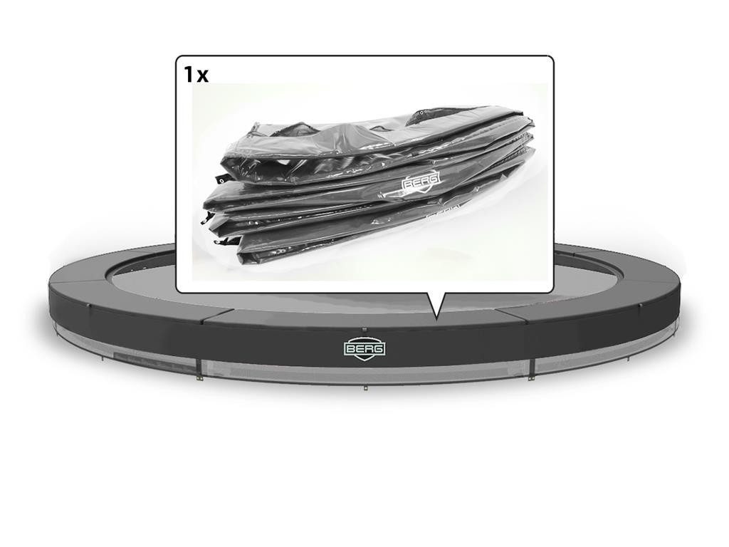 Trampolin-Randabdeckung Ersatzteil 330 cm rund grau - Elite InGround Federabdeckung