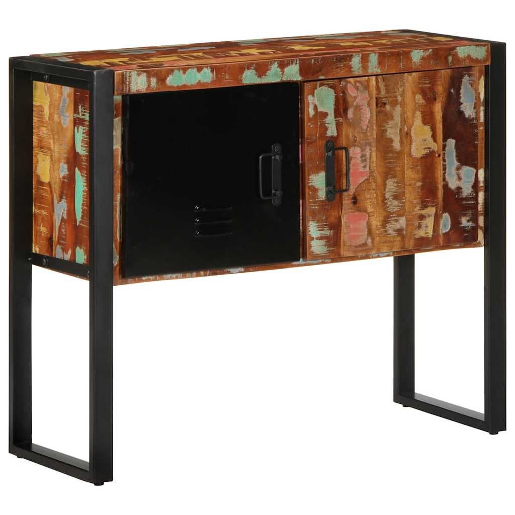 vidaXL Beistelltisch Konsolentisch Mehrfarbig 90x35x75 cm Altholz Massiv (1-St)