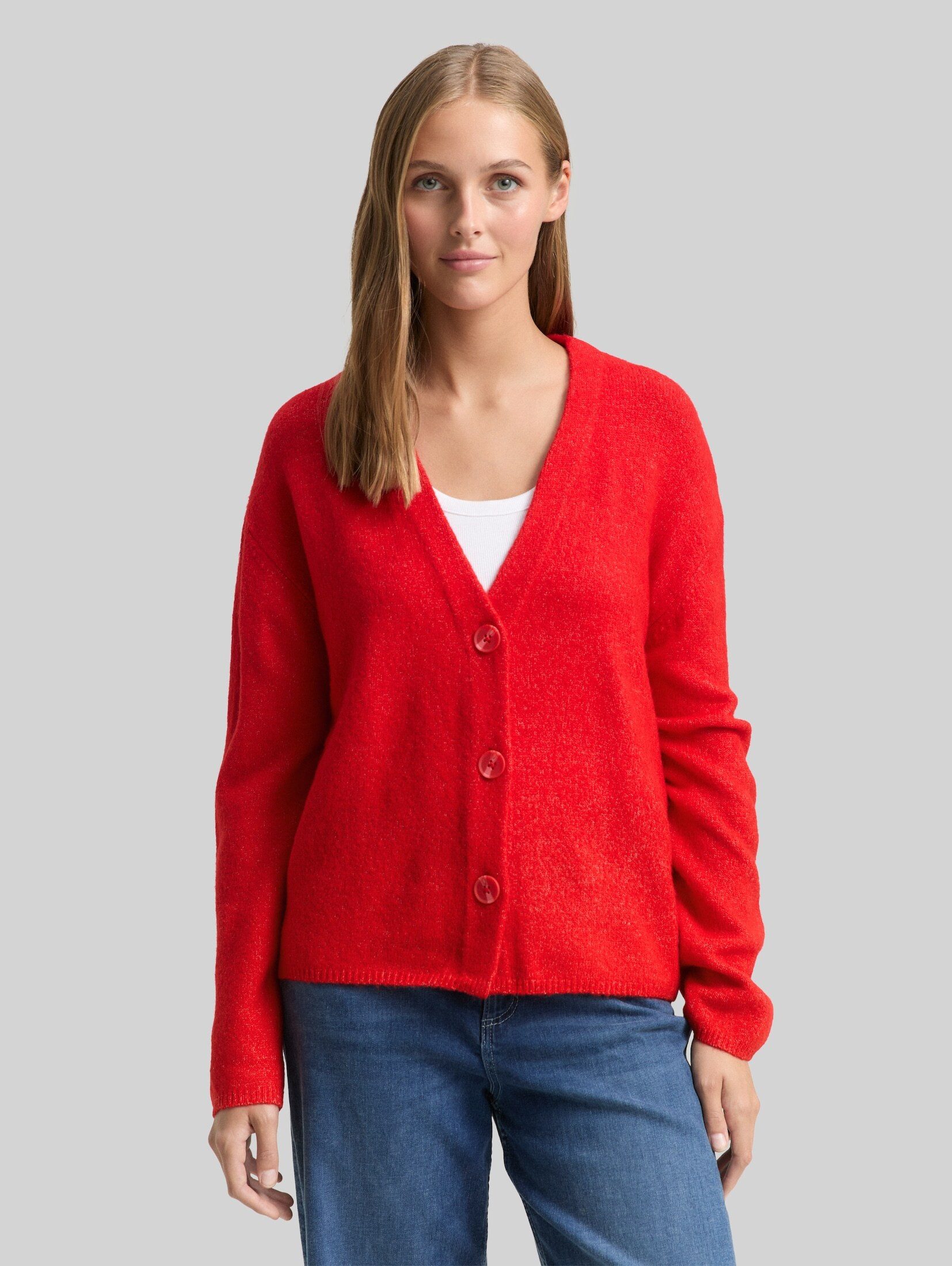 TOM TAILOR Denim Cardigan Pullover & Strickjacken Cardigan mit V-Ausschnitt