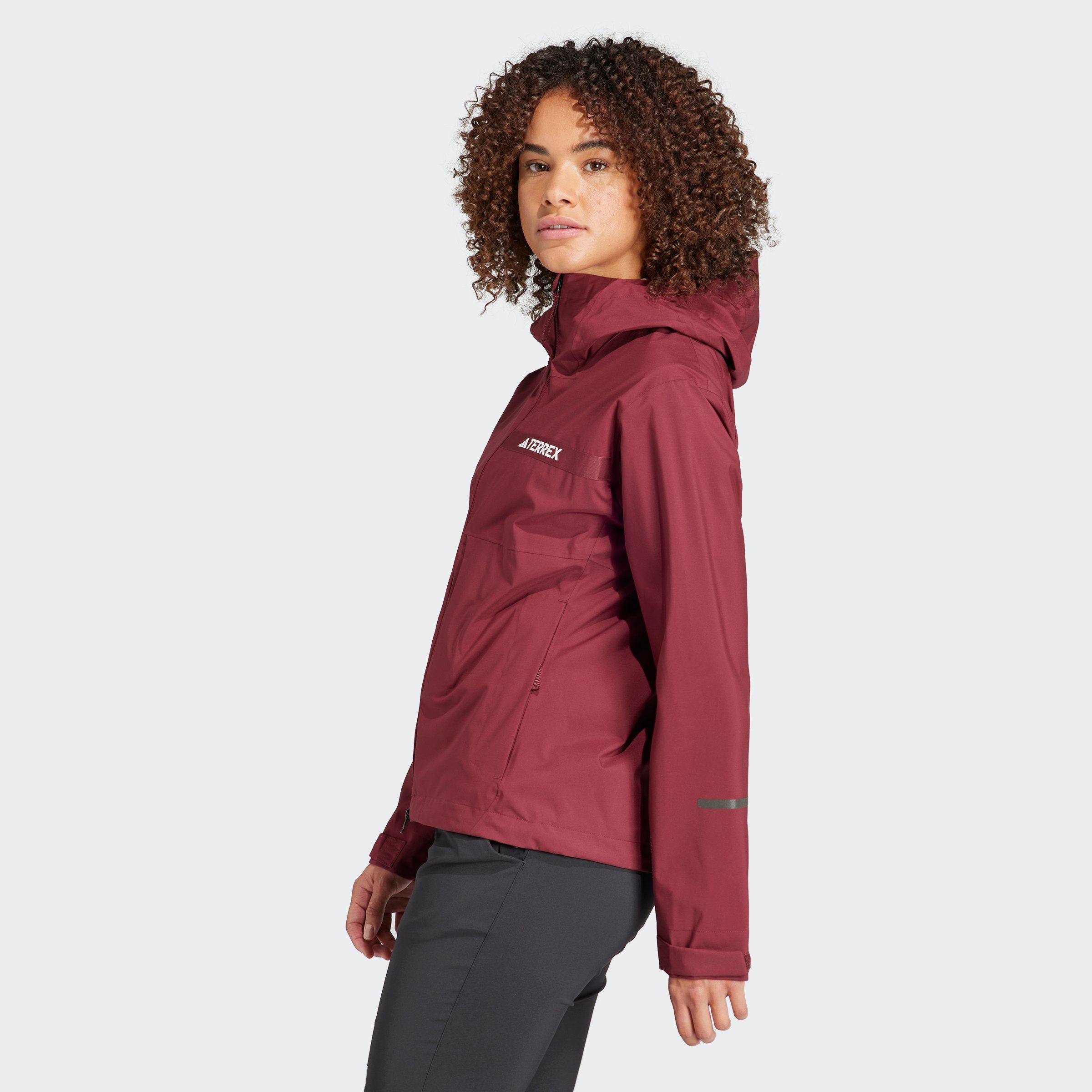 TERREX RAIN.RDY REGENJACKE Red TERREX Outdoorjacke MULTI 2.5LAYER adidas Shadow