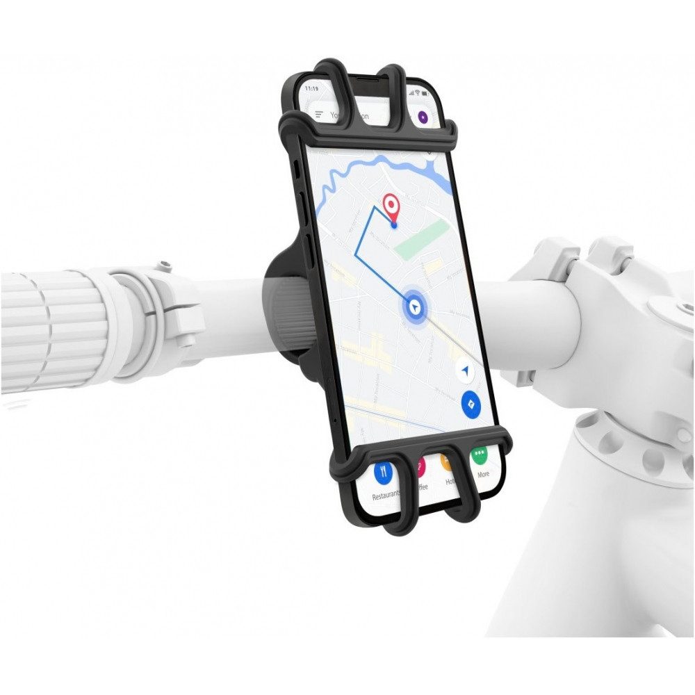 Hama Mobile Phone Holder 00201967 Bicycle Mobile Phone Mount Flexible for Handlebars Black (Flexible Mount for Handlebars)