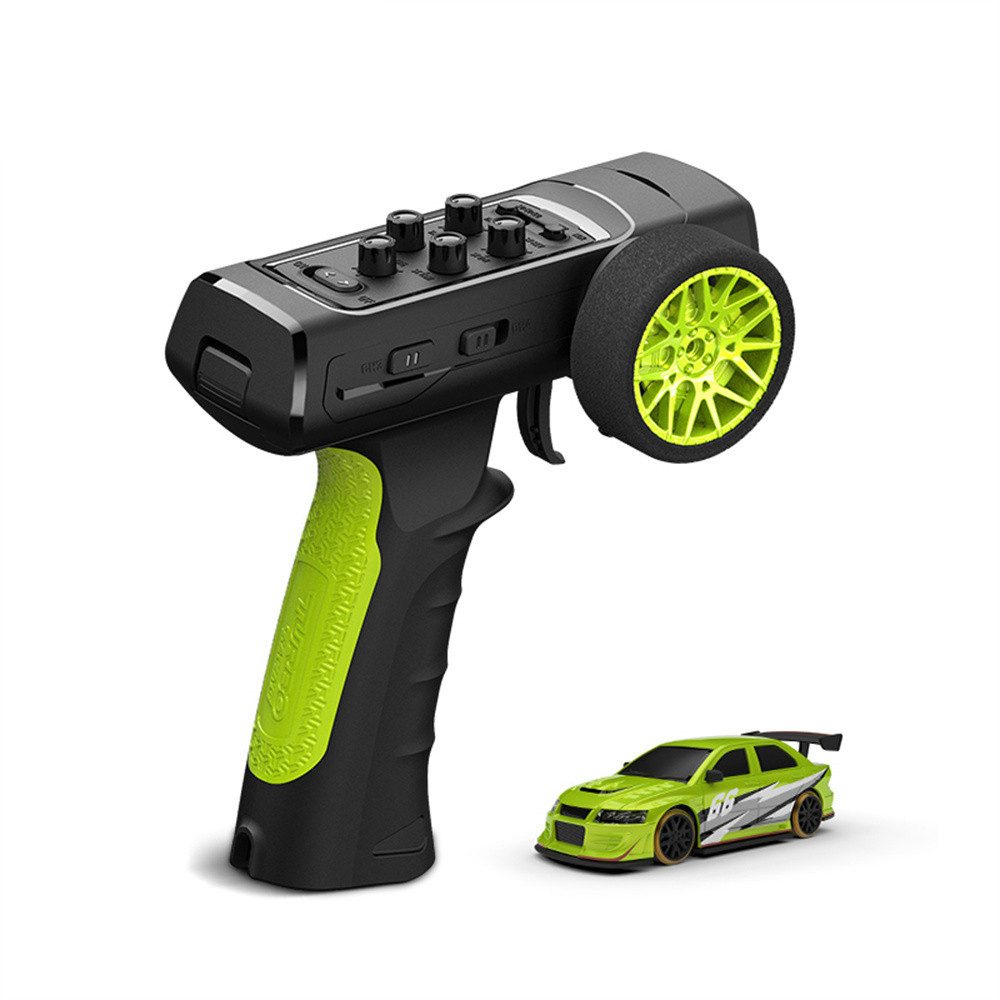 Insma RC-Auto Turbo Racing RTR 1:76 Mini Drift RC Auto (2,4GHz Fernsteuerung On-Road Rennwagen 5 km/h), mit LED Licht