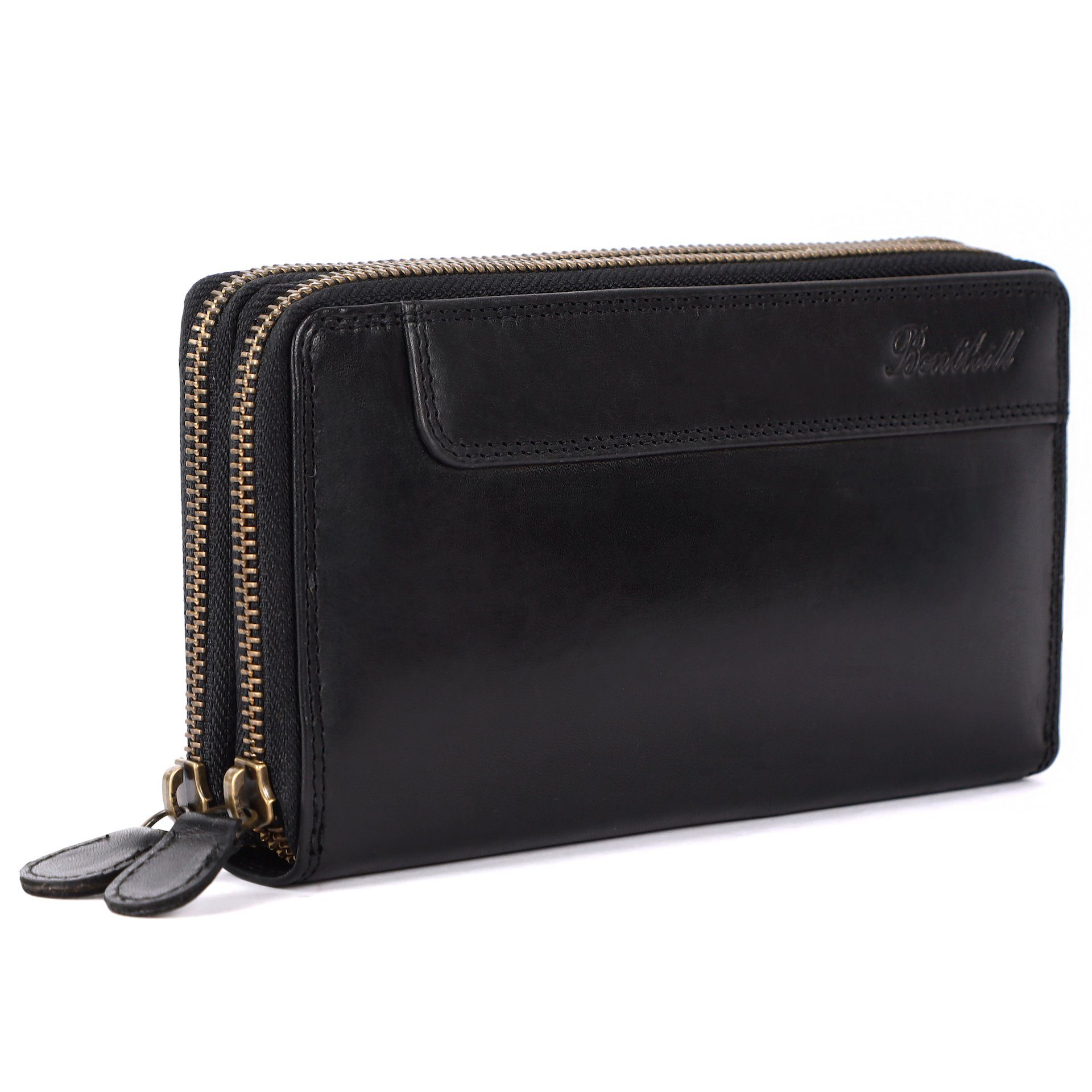 Benthill Geldbörse Damen Groß Echt Leder RFID Portemonnaie XXL mit vielen Kartenfächer, RFID-Schutz Kartenfächer Münzfach Reißverschlussfach