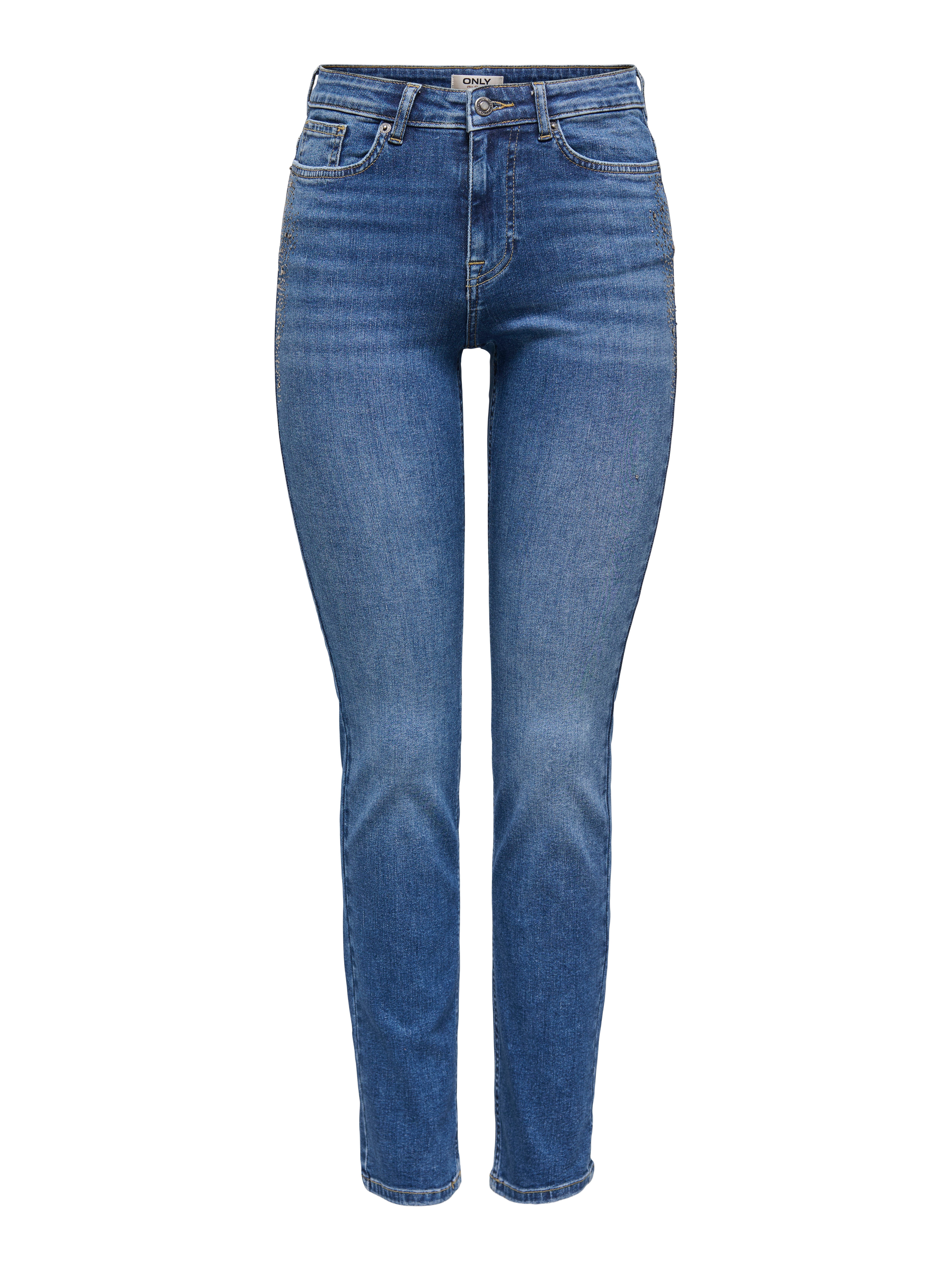Slim-fit-Jeans ONLSUI MID SLIM RHINESTONE DNM TAI