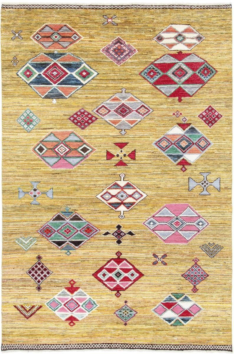 Orientteppich Berber Ghashghai 198x299 Handgeknüpfter Moderner Orientteppich, Nain Trading, rechteckig, Höhe: 10 mm | Kurzflor-Teppiche