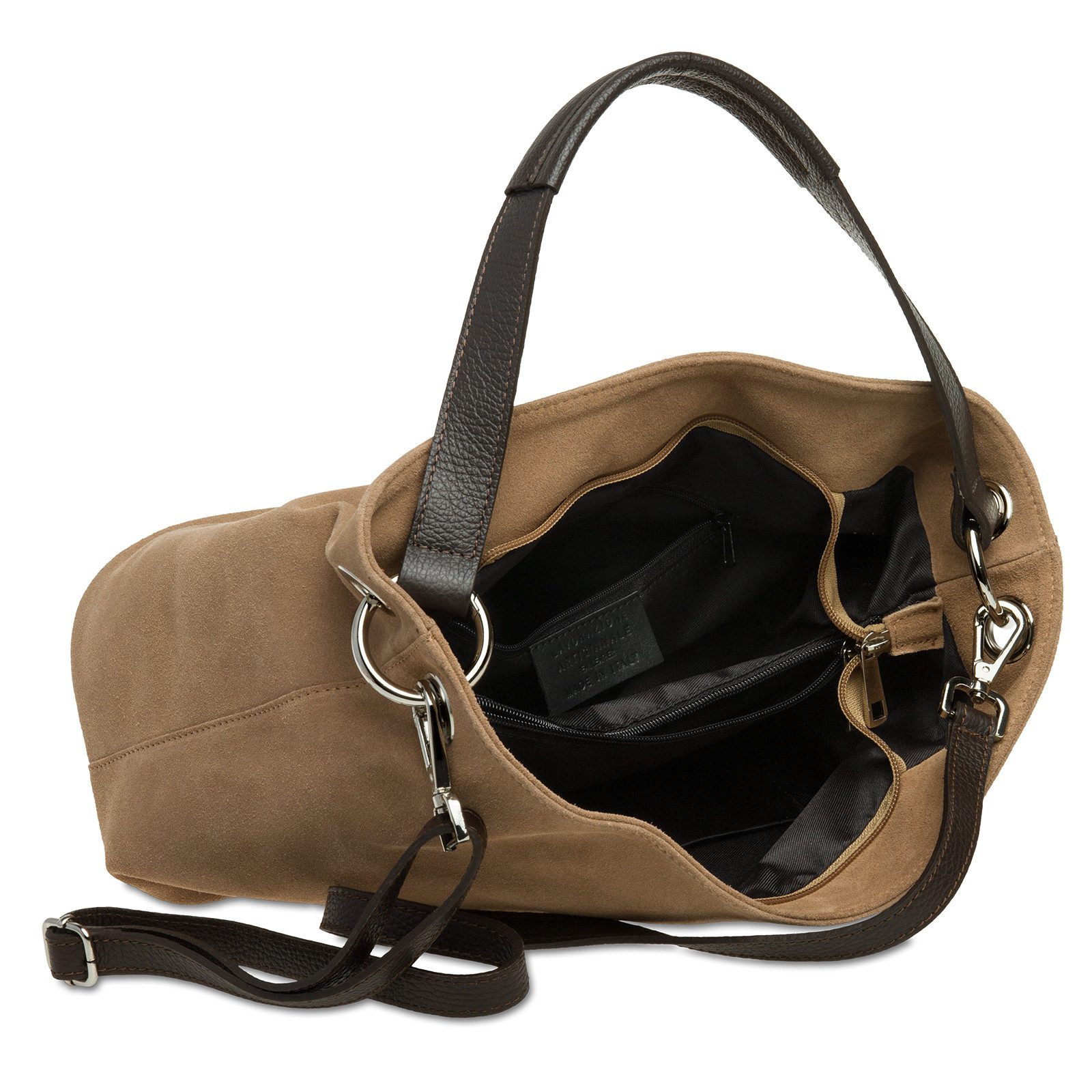 Caspar Schultertasche Damen Veloursleder Handtasche Klassisch günstig online kaufen