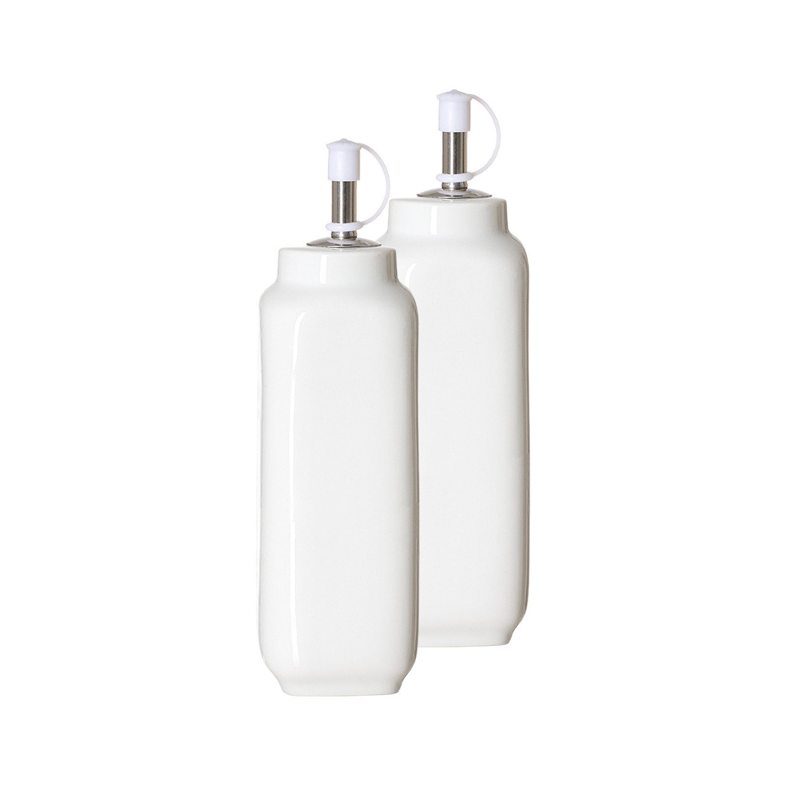 Ritzenhoff & Breker Menage-Set Bianco Essig + Öl Flaschen 9,5 cm 2er Set, (2x Flasche, 2-tlg), Spülmaschinenfest