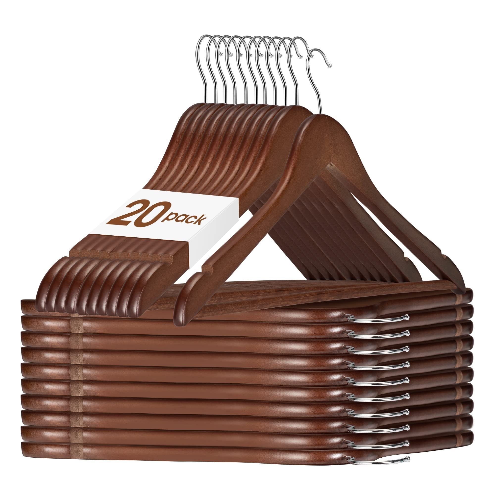 House Day Kleiderbügel Holz für Anzüge, rutschfest, (20-tlg), Kleiderbügel günstig online kaufen