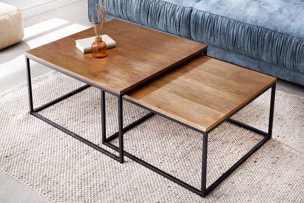 riess-ambiente Couchtisch ELEMENTS 75cm braun / schwarz (Set, 2-St), Wohnzi günstig online kaufen